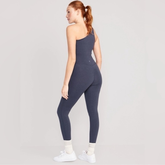 NWOT! Blue One-Shoulder PowerChill 7/8-Length Bodysuit - PETITE SIZES ONLY - Picture 1 of 12